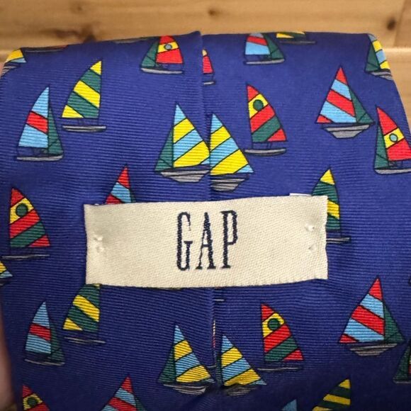 Vintage GAP Silk Nautical Sailboat Tie - Picture 7 of 7